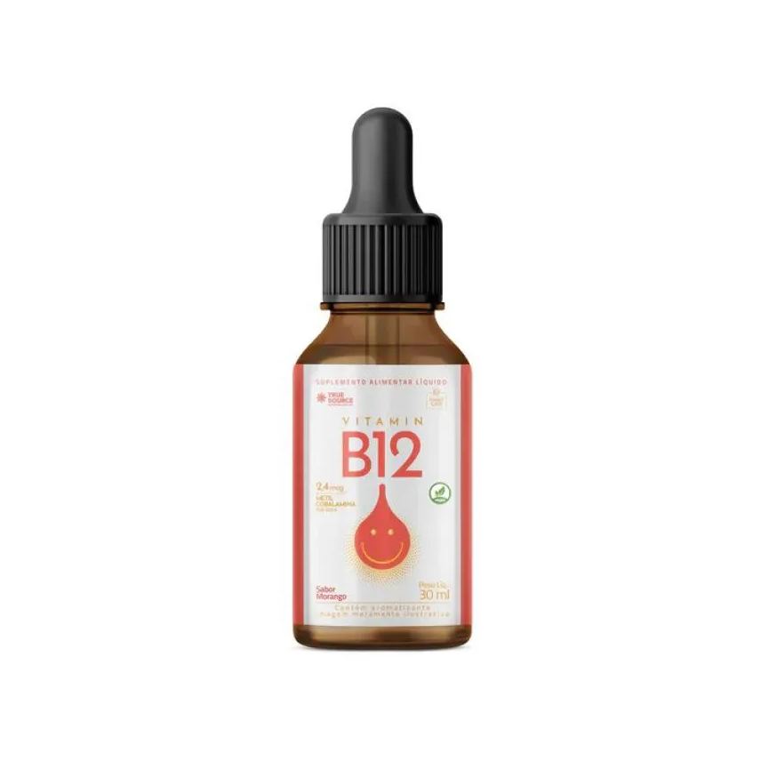 True Liquid Vitamina B12 For Kids (30ml) - Sabor: Morango