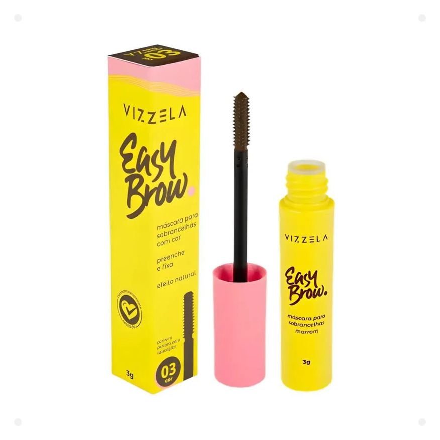 Vizzela Máscara para Sobrancelhas Easy Brow Marrom Cor 03