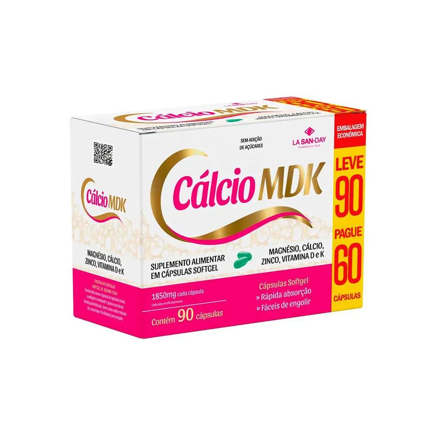 La San Day Suplemento Alimentar Calcio Mdk - 90 Cápsulas - La San-Day