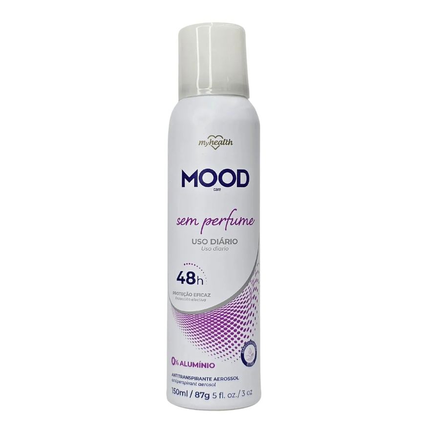 My Health Desodorante Antitranspirante Aerossol sem Alumínio sem Perfume Mood Care 150ml / 87g