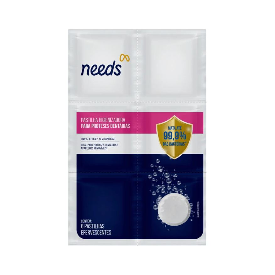Needs Pastilha Higienizadora para Próteses Dentárias 6 Pastilha