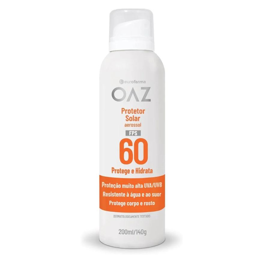 Eurofarma Oaz Protetor Solar Aerossol Fps60 200ml – Alta Proteção Uva/Uvb