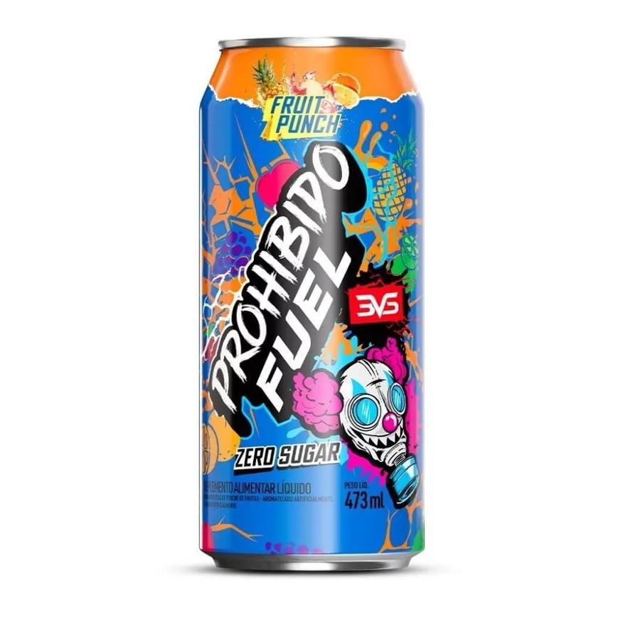 3Vs Prohibido Fuel Pré-Treino Drink (473ml) - Sabor: Fruit Punch