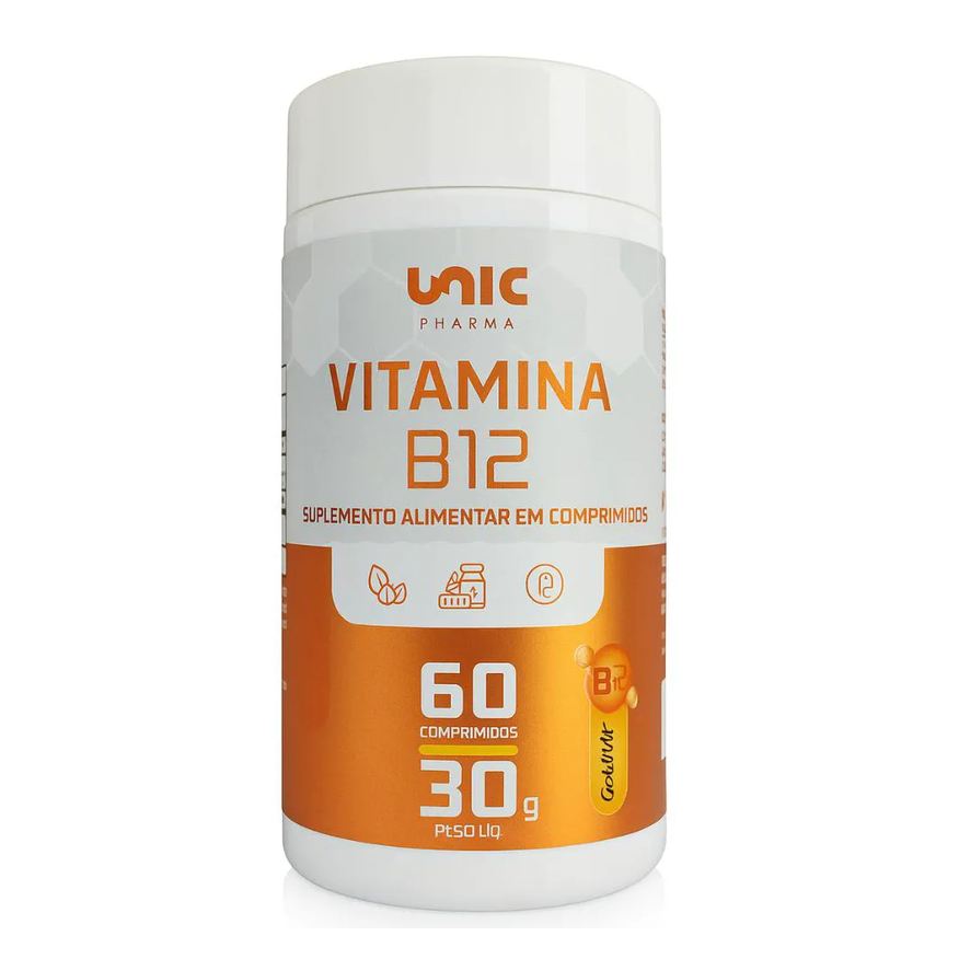 Geral Vitamina B12 Energia e Vitalidade C/60 cápsulas - Unic Pharma