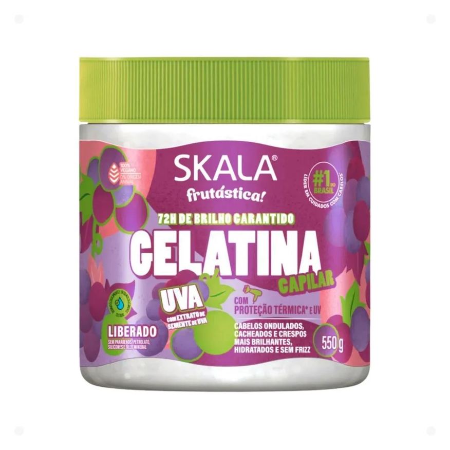 Skala Gelatina Capilar Frutástica! Uva com Proteção Térmica 550g