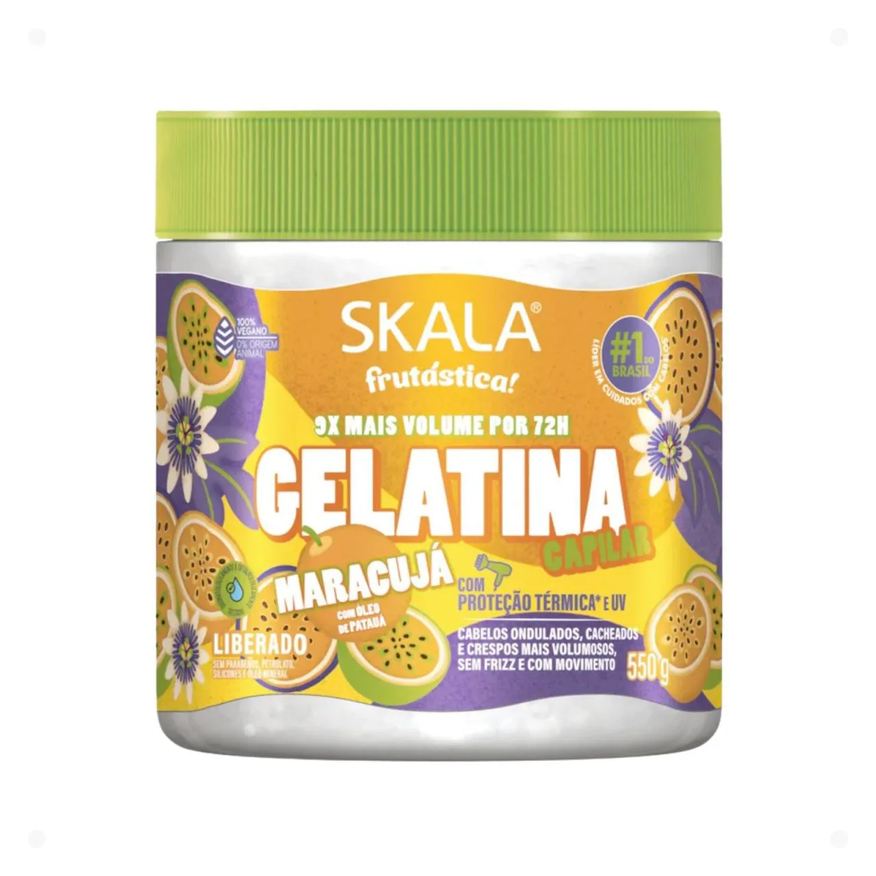 Skala Gelatina Capilar Frutástica! Maracujá com Proteção Térmica 550g