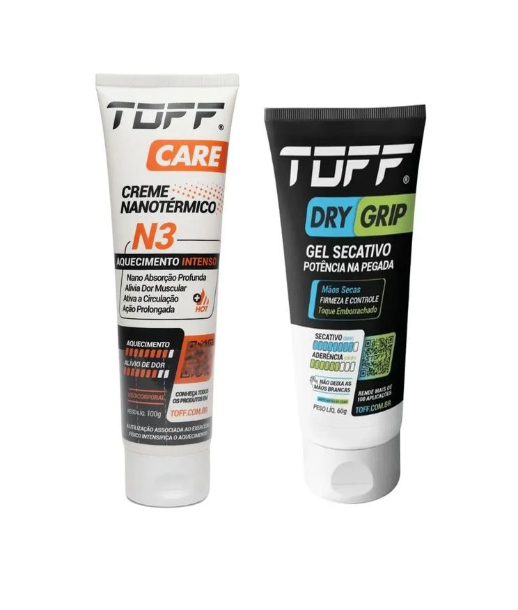 Toff N3 Aquecimento Alívio Dor + Dry Grip Mãos Secas Firmeza
