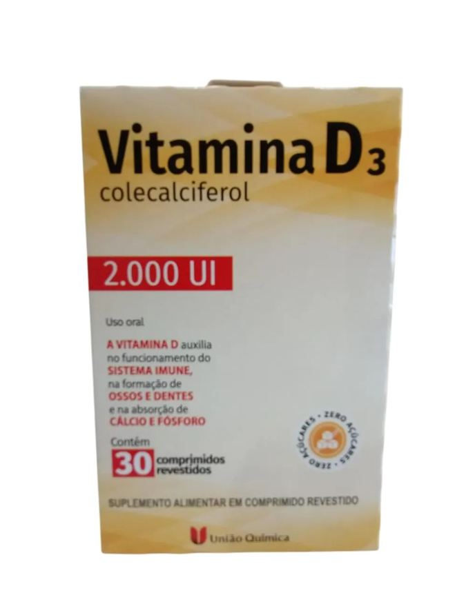 União Química Vitamina D3 2.000Ui C30 Comprimidos Revestidos - Uniao Quimica