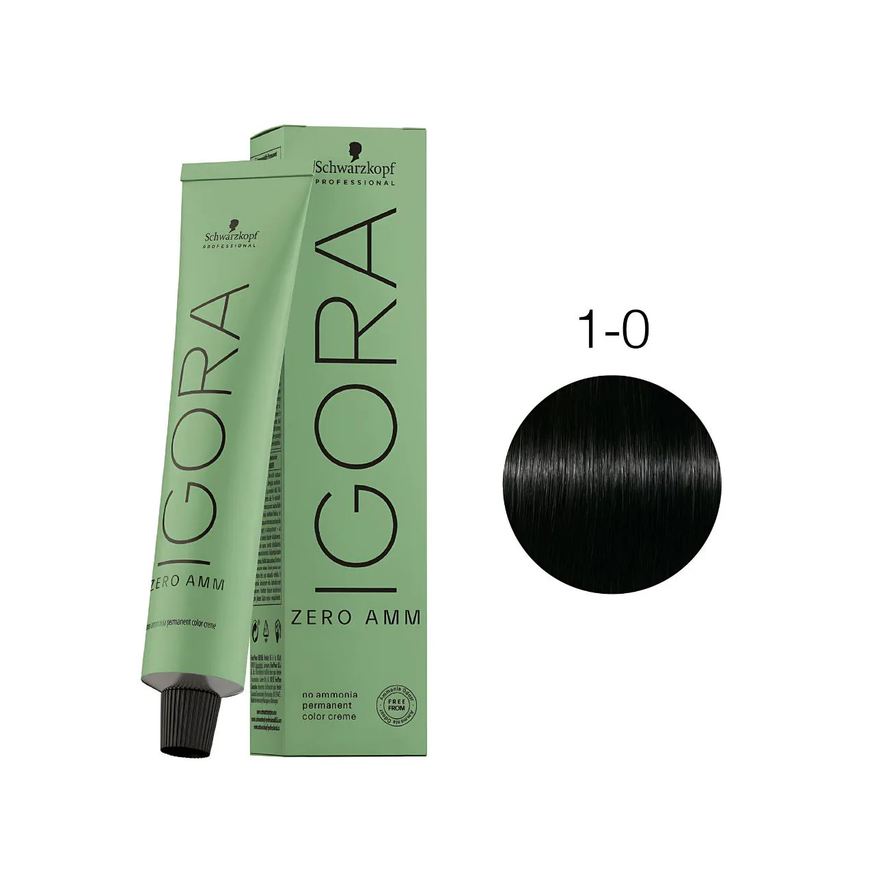 Schwarzkopf Professional Tinta Igora Zero Amm 1.0 Preto 60ml