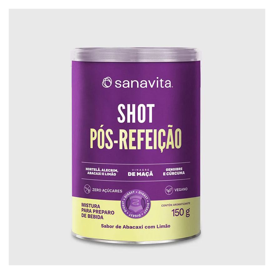 Sanavita Shot Pós-Refeição Abacaxi com Limão. 150g | 30 Doses