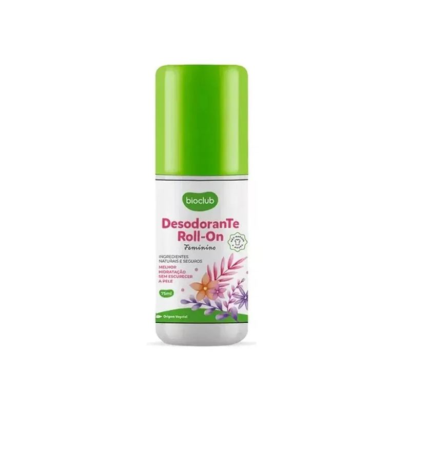 Bioclub Desodorante Roll-On Feminino 75ml sem Alumínio Vegano