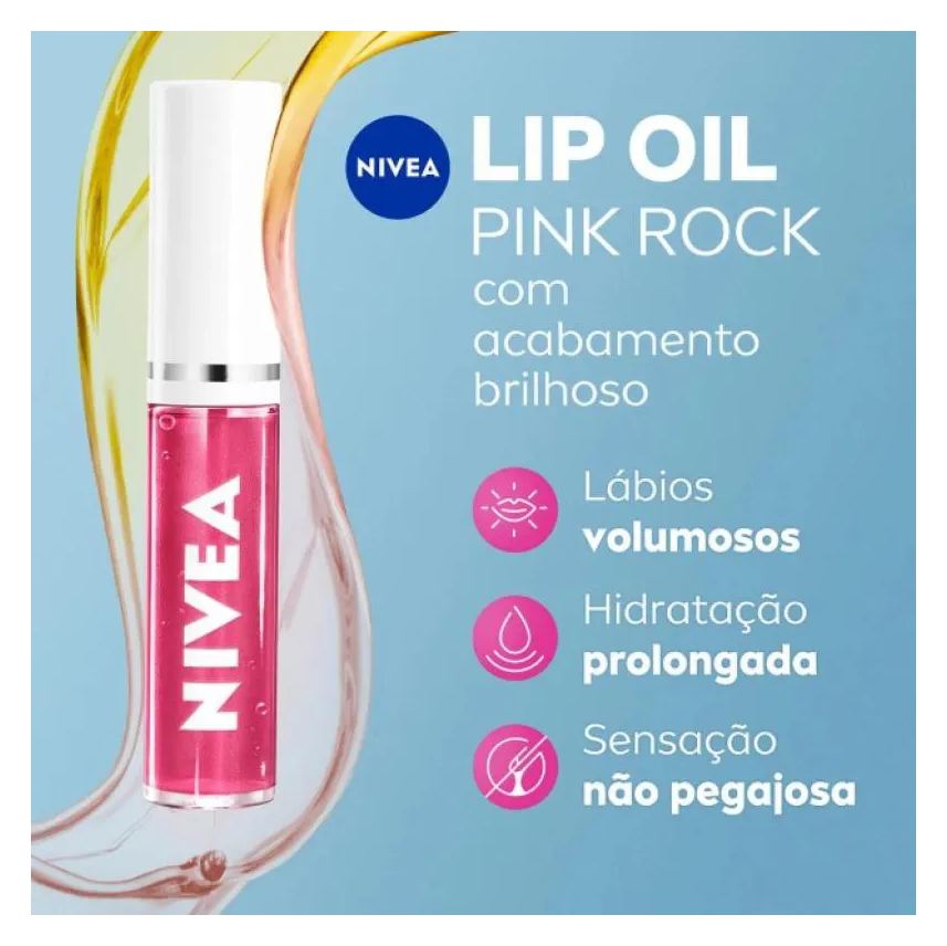 Nivea Hidratante Labial Lip Oil Pink Rock 5,5ml