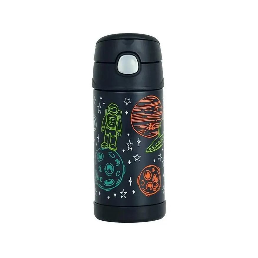 Thermos Garrafinha Térmica Funtainer 355ml Espaço Preto