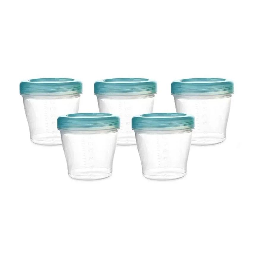 Kababy Kit 5 Potes para Papinhas e Leite Materno Azul 150ml