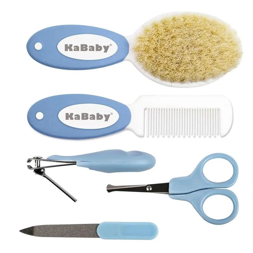 Kababy Kit Cuidados Higiene 5 Itens - Peças Azul