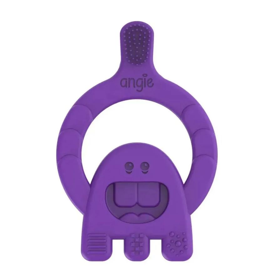 Angie Mordedor com Cerdas Dental Baby +4M Roxo