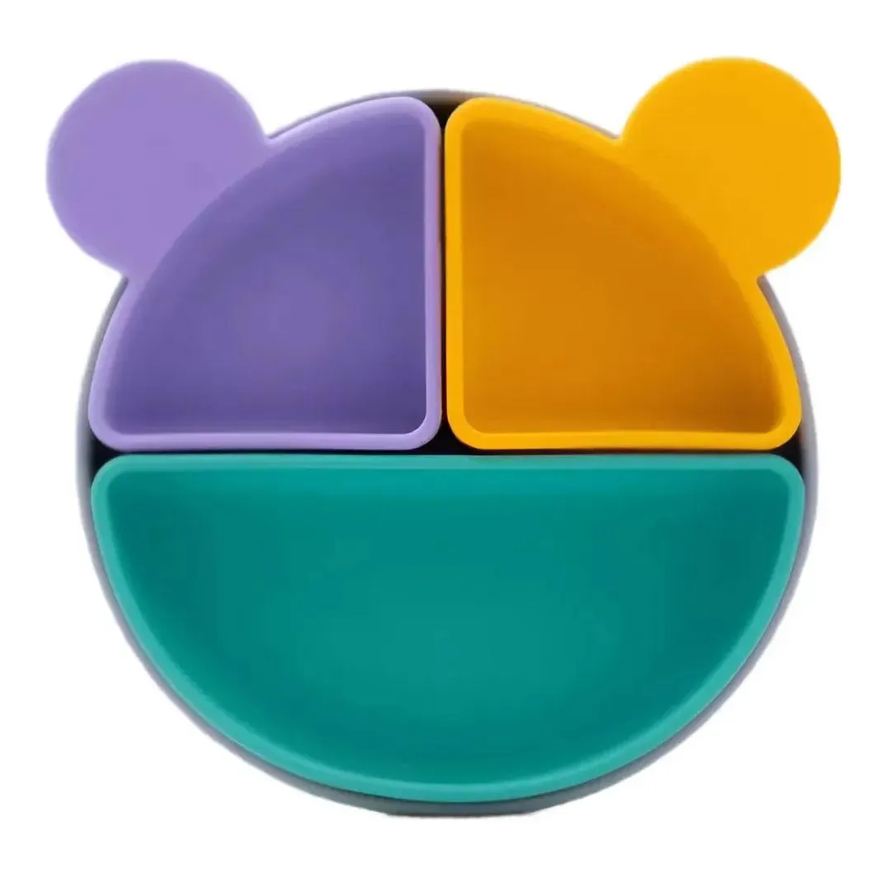 Petit Piá Prato de Silicone Ursinho com Divisória