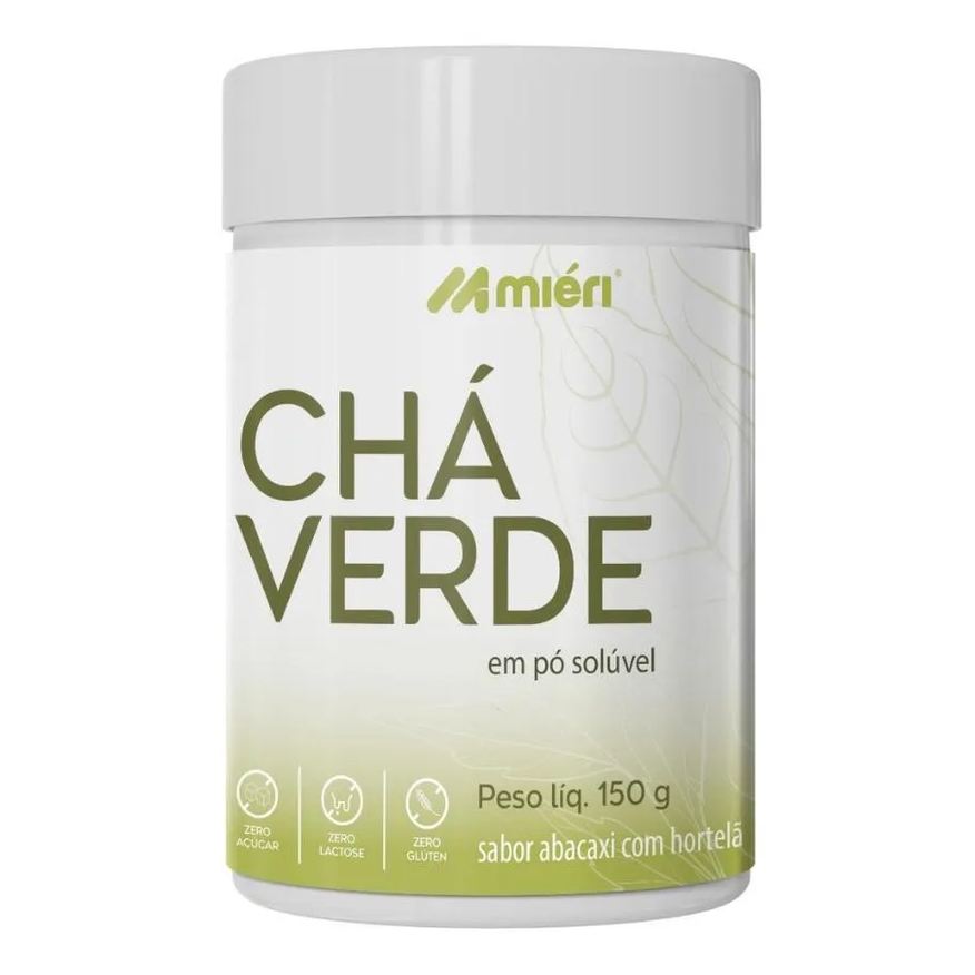 Mieri Chá Verde em Pó Solúvel 150g Extrato Seco
