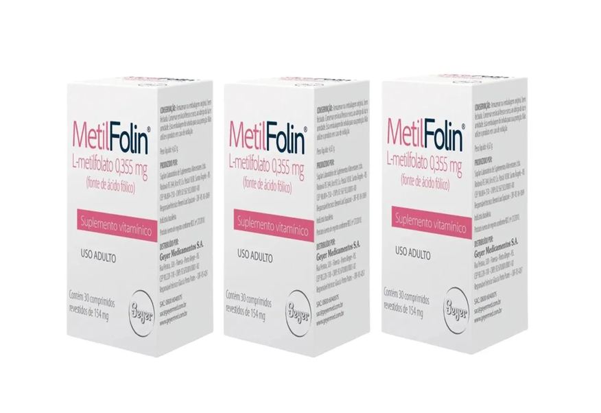 Megalabs Kit 3 Suplemento Metilfolin 30 comprimidos