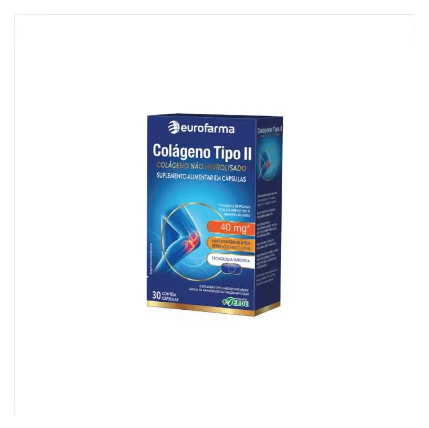 Eurofarma Colágeno Tipo 2 30Caps Colágeno Tipo 2 sem Sabor