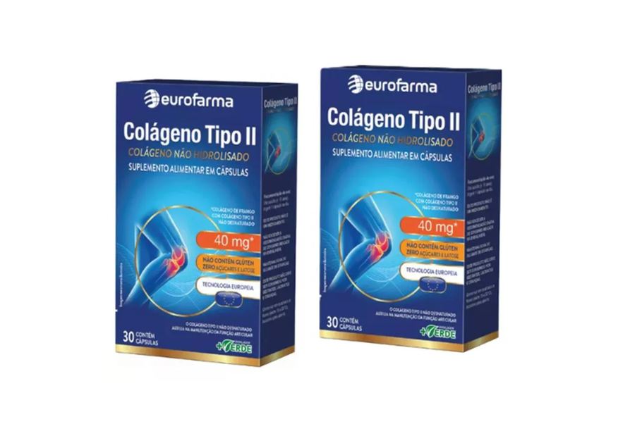 Eurofarma Kit 2 Colágeno Tipo 2 30 Cápsulas