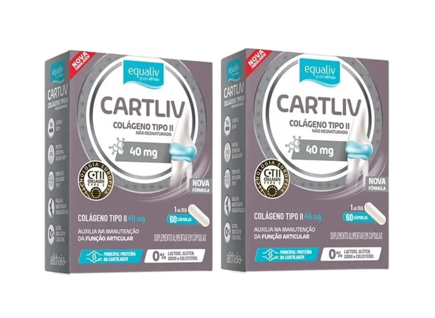 Equaliv Kit 2 Suplemento Cartliv Colágeno Tipo 2 60Cps