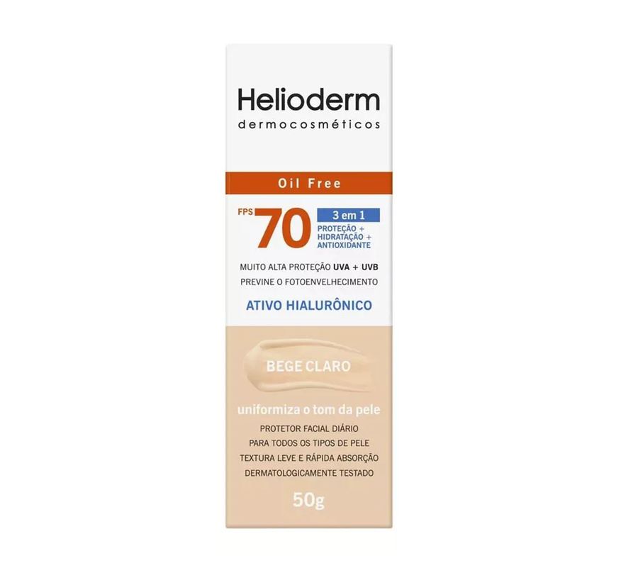 Kley Hertz Protetor Solar Helioderm Fps70 Bege Clara 50g