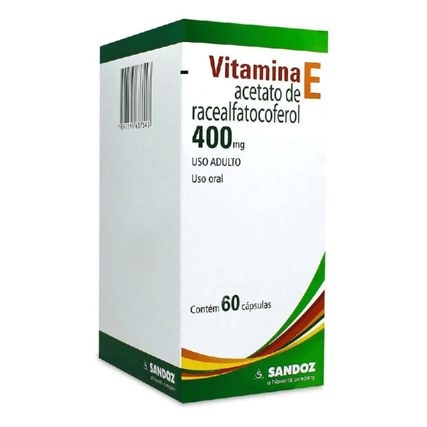 Sandoz Suplemento Alimentar Vitamina e 400mg 60 Cápsulas