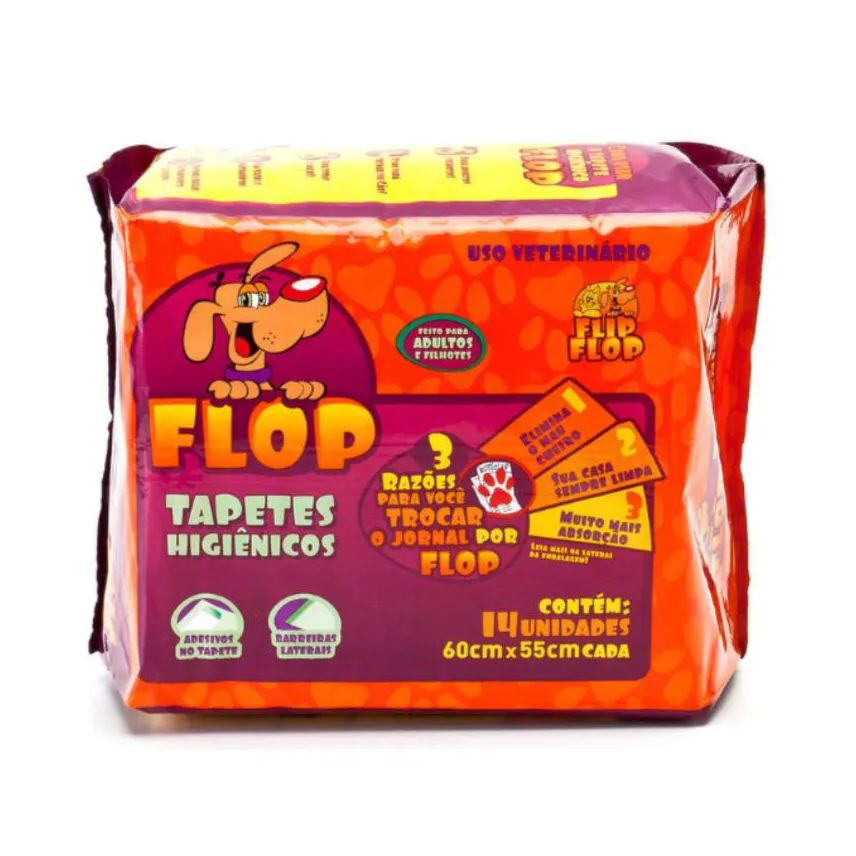 Higiênico Tapete Flop Petix para Cães 14Un 60X55Cm