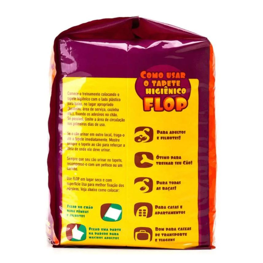Higiênico Tapete Flop Petix para Cães 14Un 60X55Cm