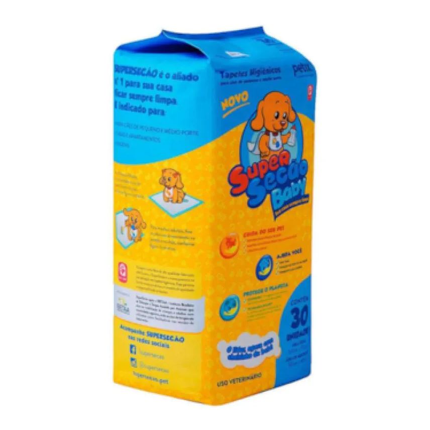 Higiênico Tapete Petix Super Secão Baby 30Un 60X55Cm