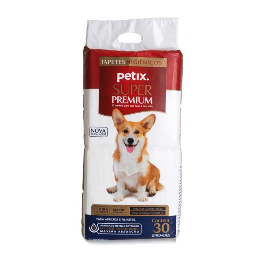 Higiênico Tapete Super Premium Petix 30Un 90X60Cm para Cães