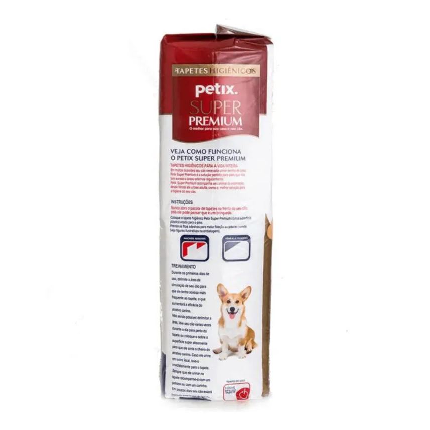 Higiênico Tapete Super Premium Petix 30Un 90X60Cm para Cães