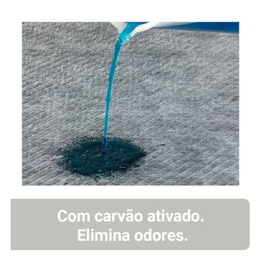Higiênico Tapete Super Secão Slim Black 30Un 60X90Cm para Cães