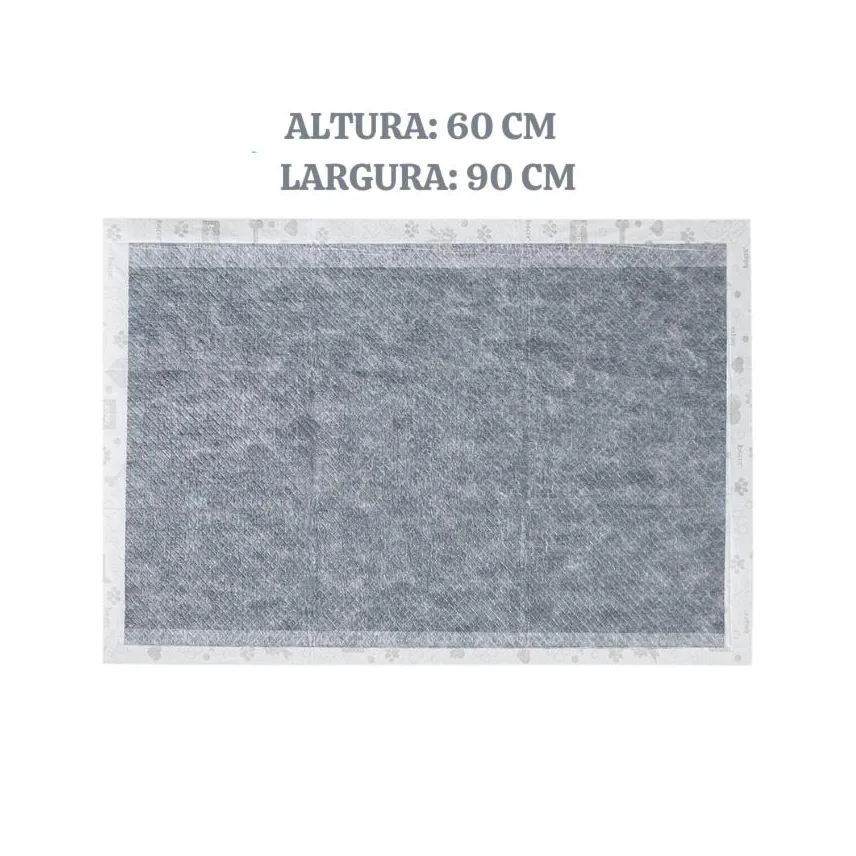 Higiênico Tapete Super Secão Slim Black 30Un 60X90Cm para Cães