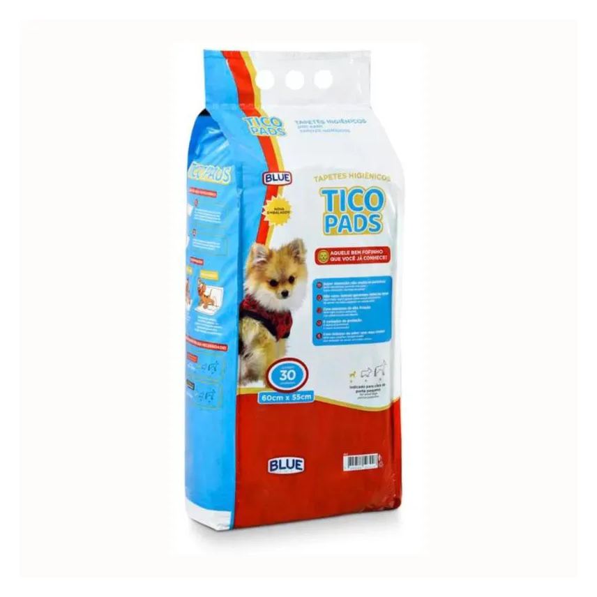 Higiênico Tapete Tico Pads com 30 Unidades de 60X55Cm
