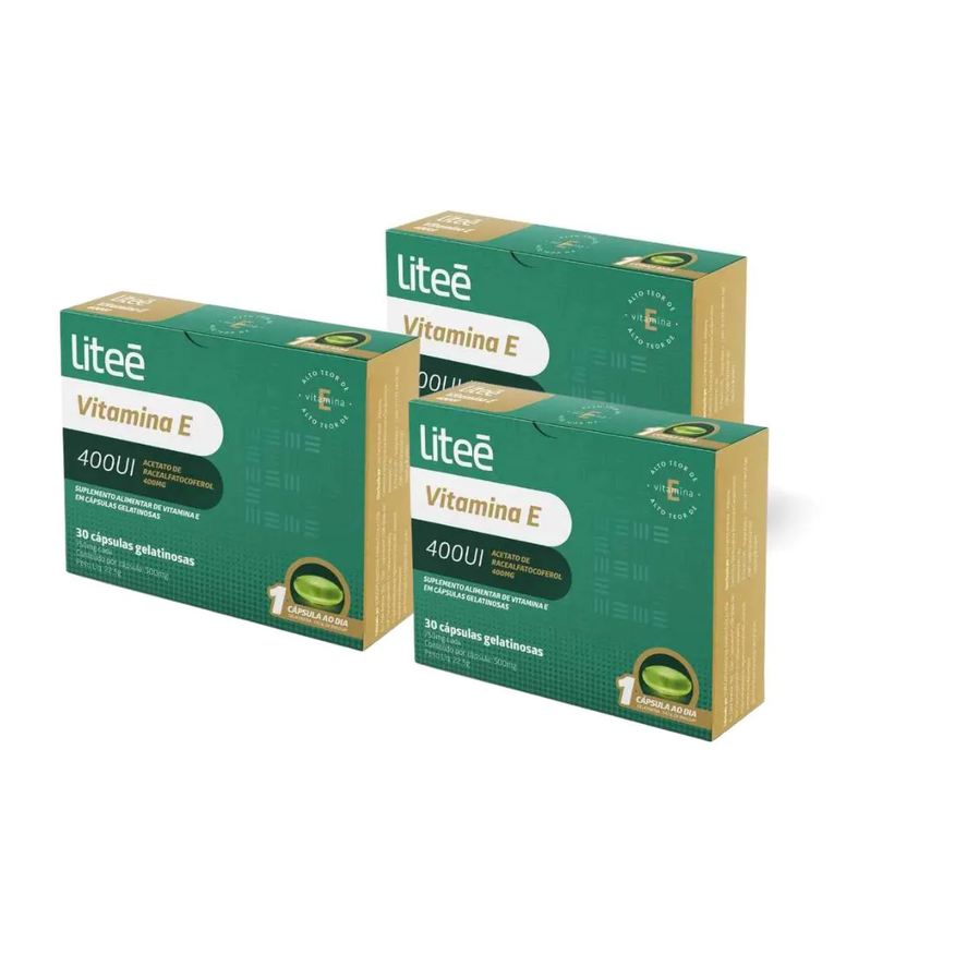 Litee Kit de 3 Vitamina e 400Ui - Acetato de Racealfatocoferol 400mg