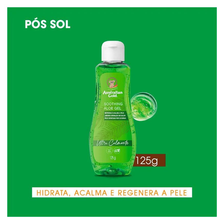 Australian Gold Gel Hidratante Pós Sol Shoothing Aloe 125g