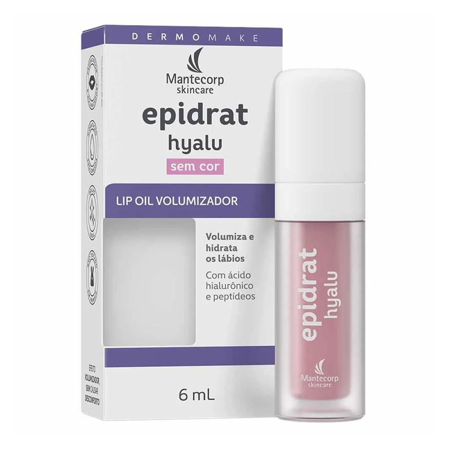 Labial Hidratante Volumizador Mantecorp Skincare Epidrat Hyalu Lip Oil Fps30 6ml Incolor