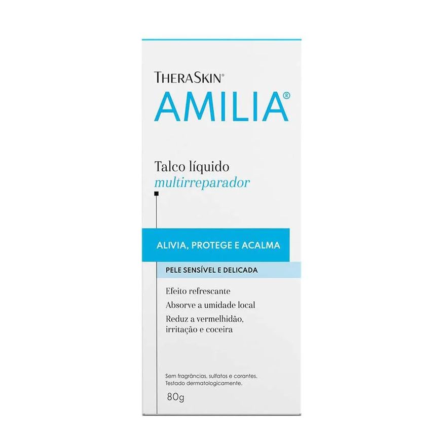 Talco Amilia Líquido Theraskin - Talco Líquido Corporal 80g