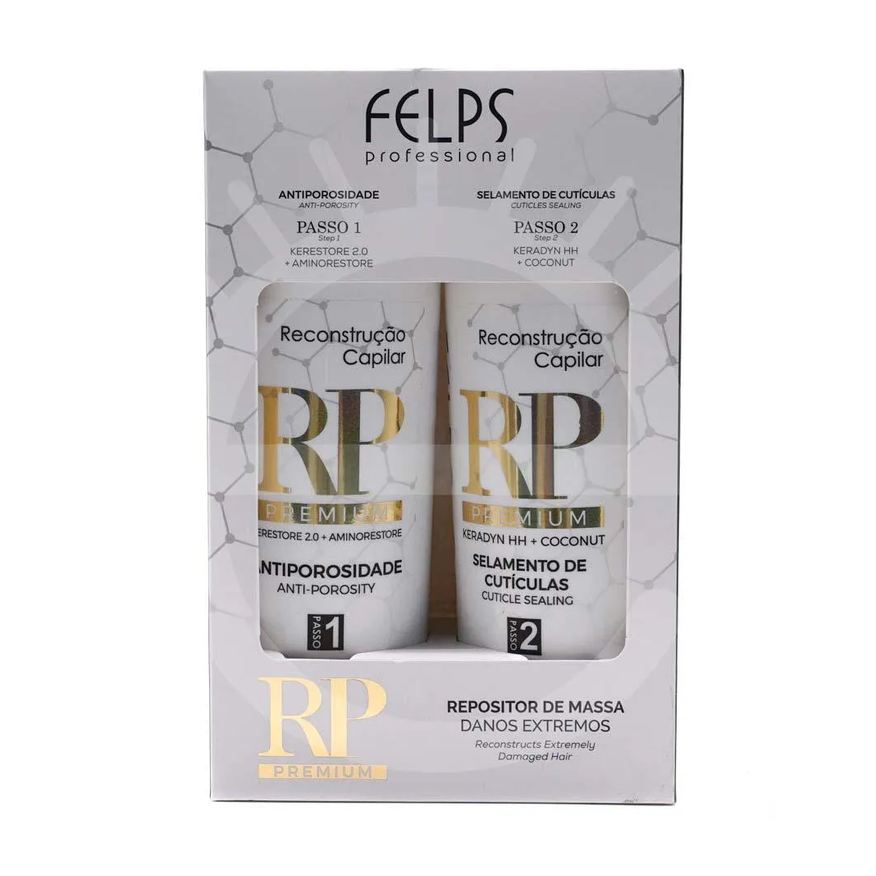 Felps Color Reconstrução Premium Kit Antiporosidade + Selamento de Cutículas