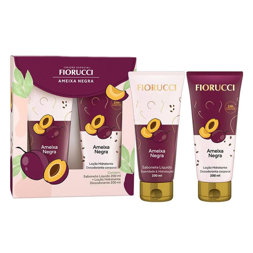 Fiorucci Ameixa Negra Kit - Sabonete Líquido + Loção Desodorante