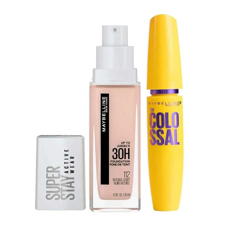 Maybelline Kit - Base Longa Duração + Máscara de Cílios
