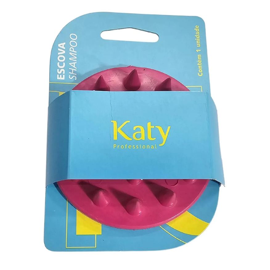 Katy Escova de Cabelo Massageadora Shampoo Rosa Ref. 134467