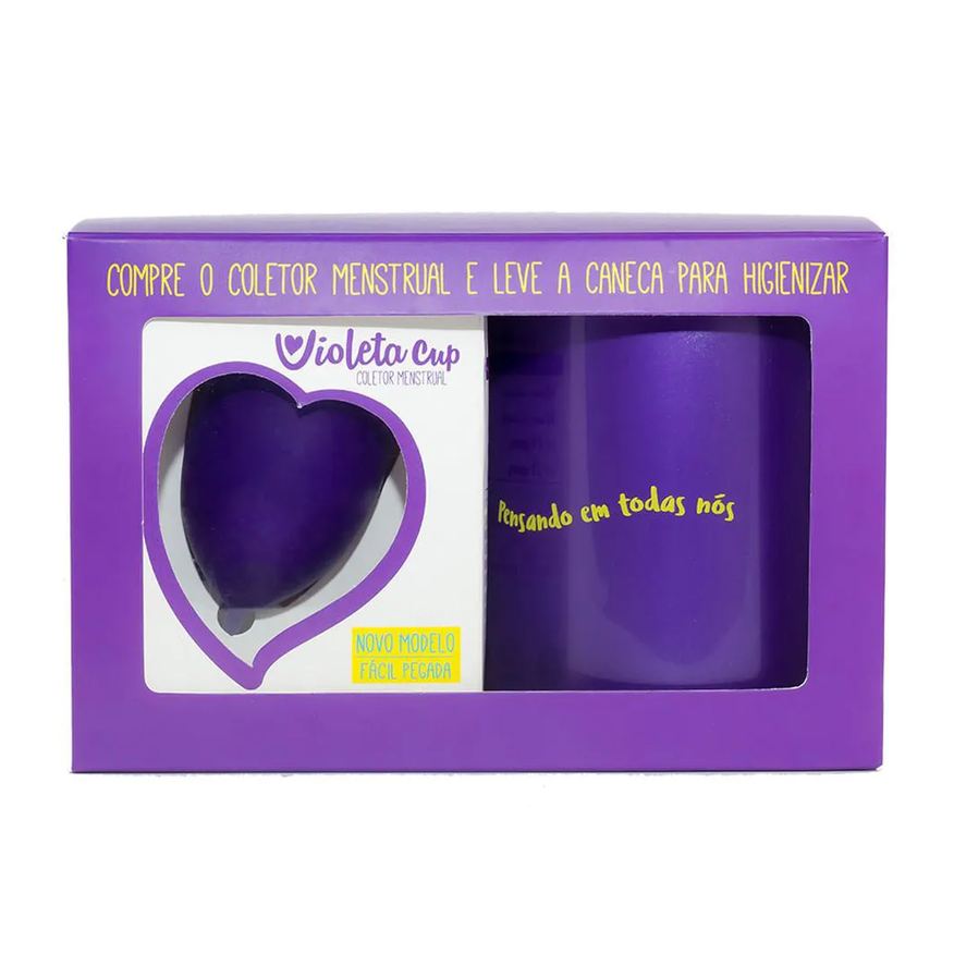 Violeta Cup Kit - Coletor Tipo a Violeta + Caneca Higienizador