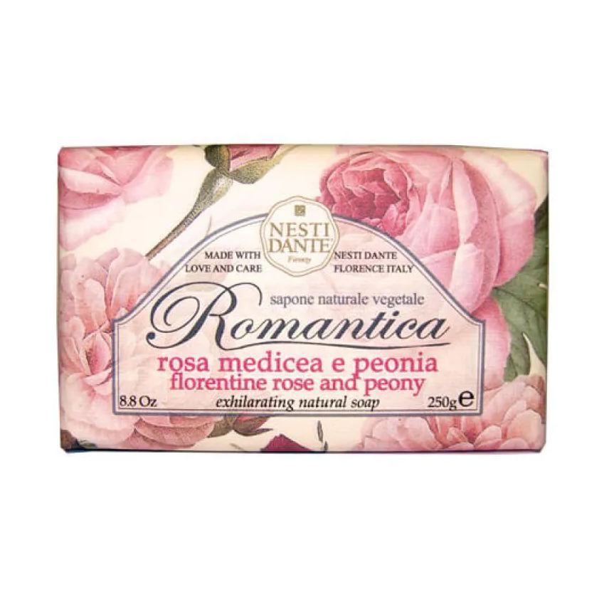 Nesti Dante Romântica Rosas Florentinas com Essências de Peônia - Sabonete Perfumado em Barra 250g