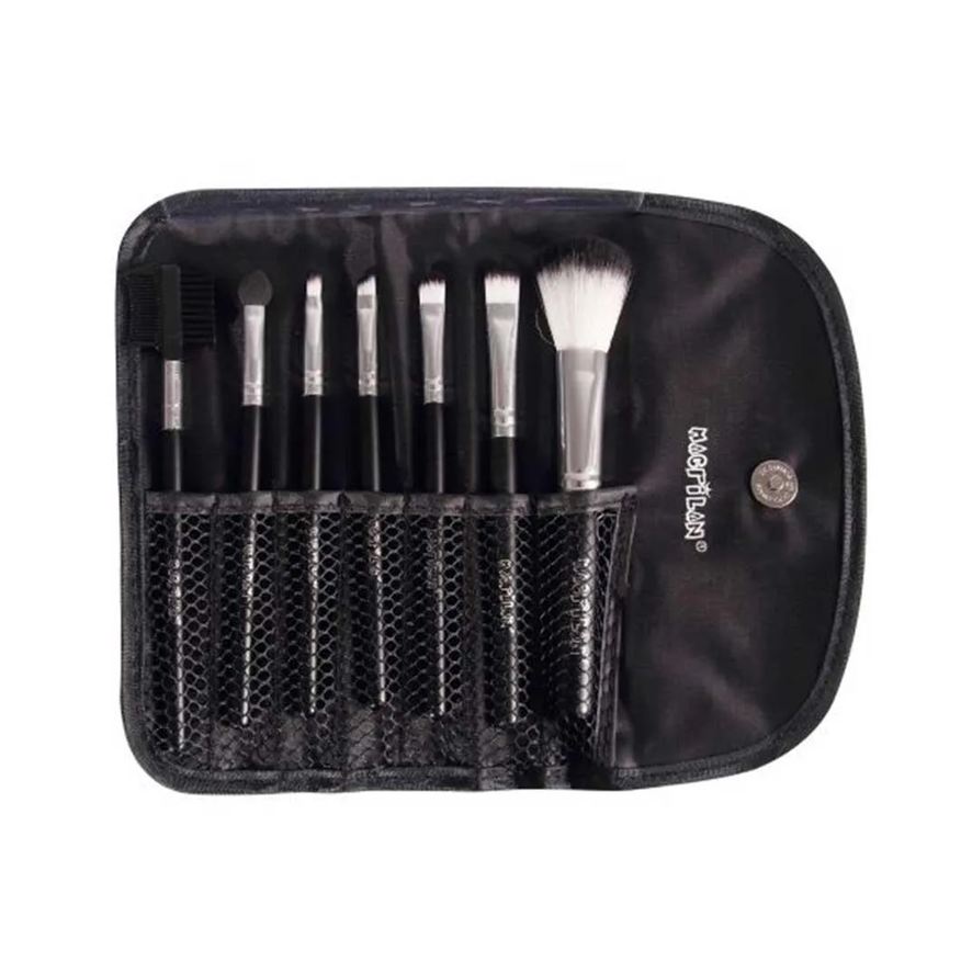 Macrilan Kp1-3E Kit – 7 Pincéis de Maquiagem + Necessáire Preta