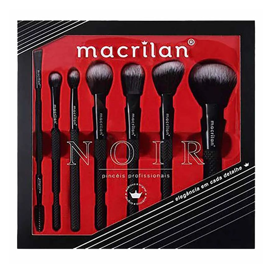Macrilan Noir Kit - 7 Pincéis para Maquiagem