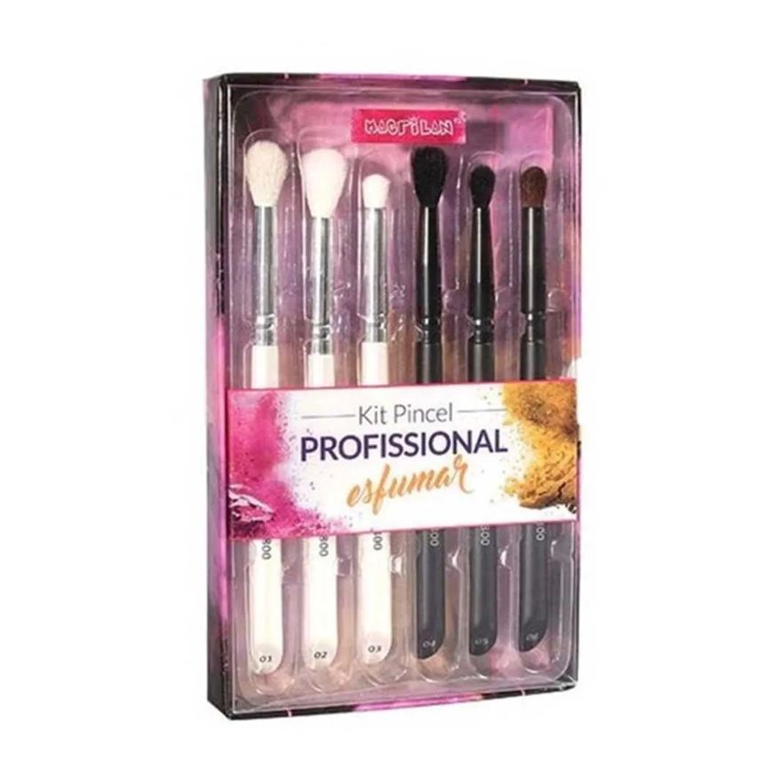 Macrilan Wb800 Kit – 6 Pincéis de Maquiagem para Esfumar