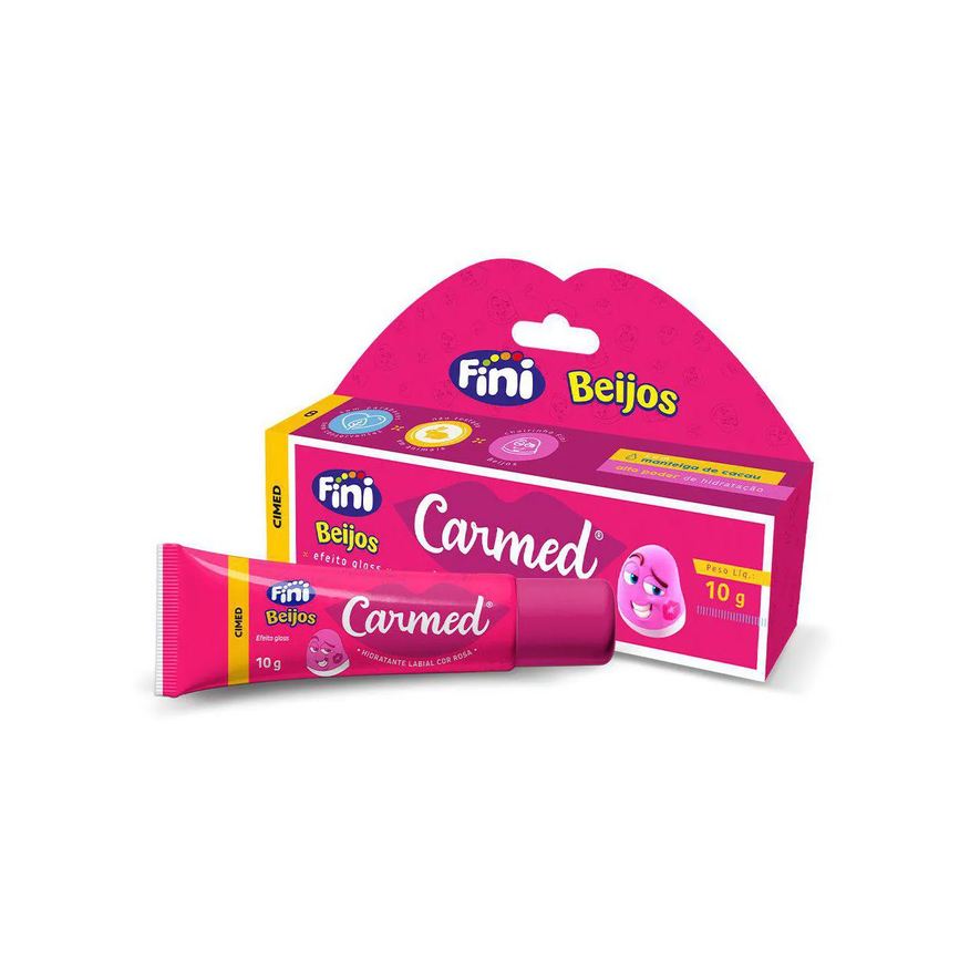 Labial Hidratante Carmed Fini Beijos com Cor Efeito Gloss 10g